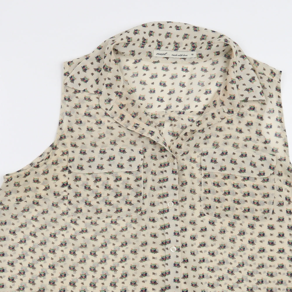 NEXT Womens Beige   Basic Blouse Size 16