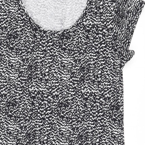 H&M Womens Black Geometric  T-Shirt Dress  Size L