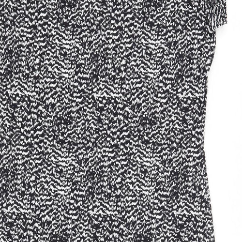 H&M Womens Black Geometric  T-Shirt Dress  Size L