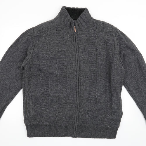 Blue Harbour Mens Grey   Cardigan Jumper Size XL