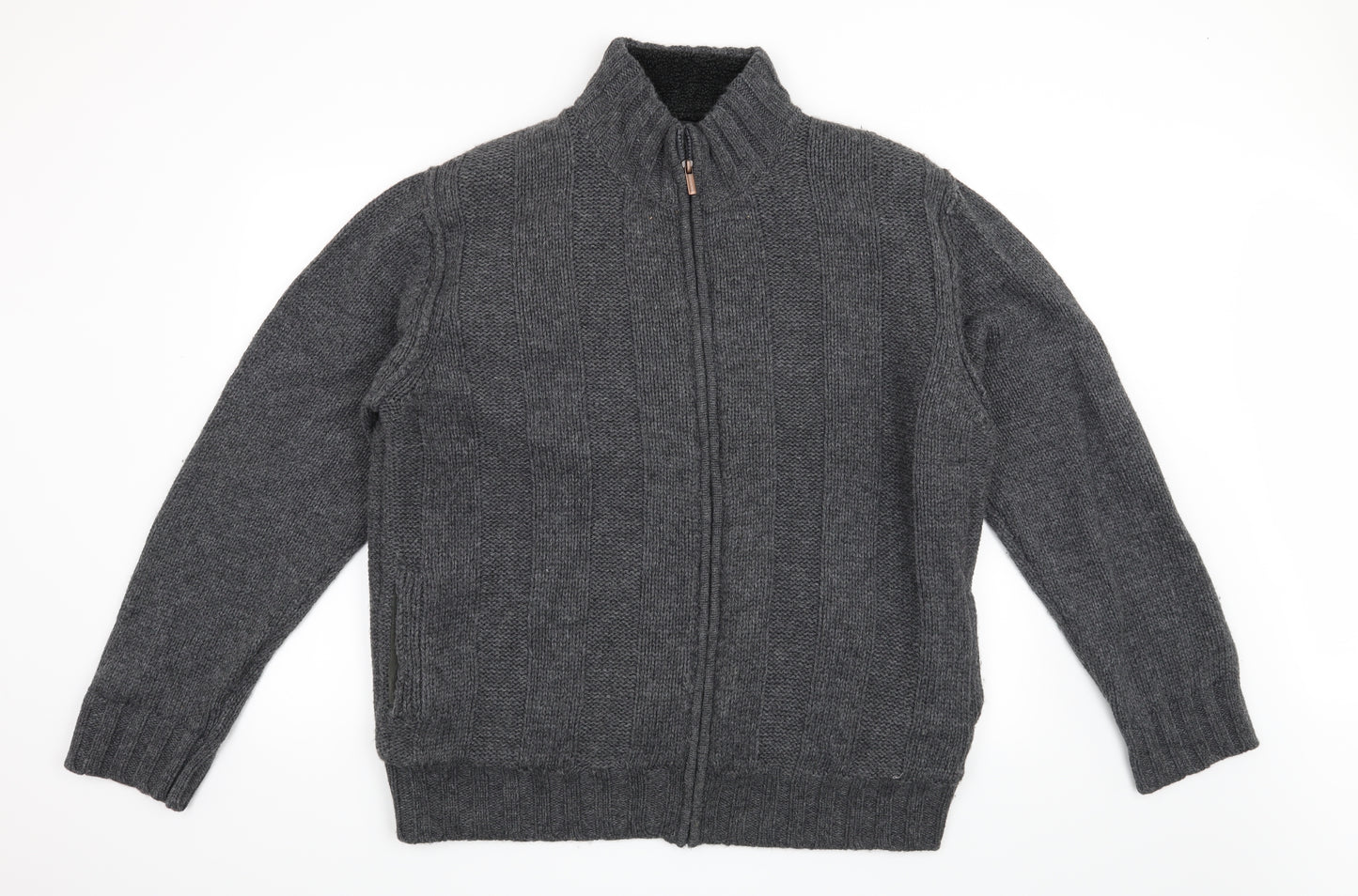 Blue Harbour Mens Grey   Cardigan Jumper Size XL