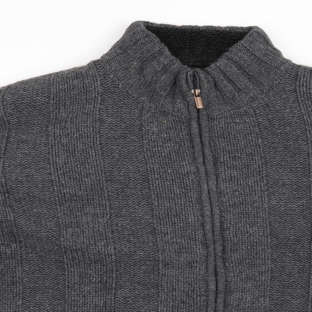 Blue Harbour Mens Grey   Cardigan Jumper Size XL