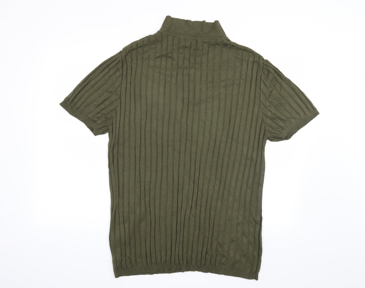 River Island Mens Green Striped  Pullover Jumper Size 2XL