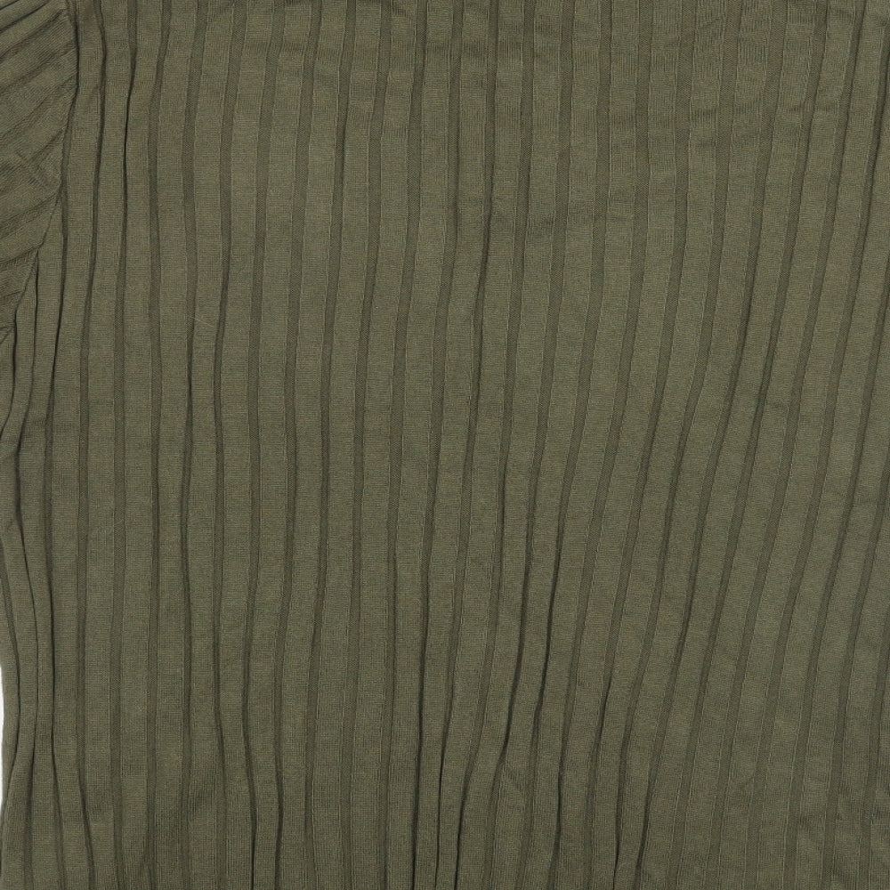 River Island Mens Green Striped  Pullover Jumper Size 2XL