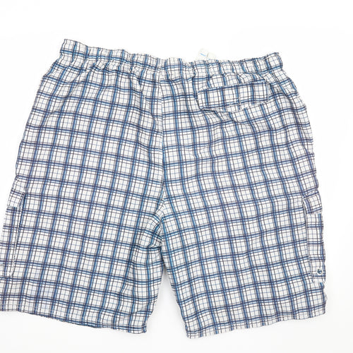 George Mens Blue Check  Bermuda Shorts Size 40 in