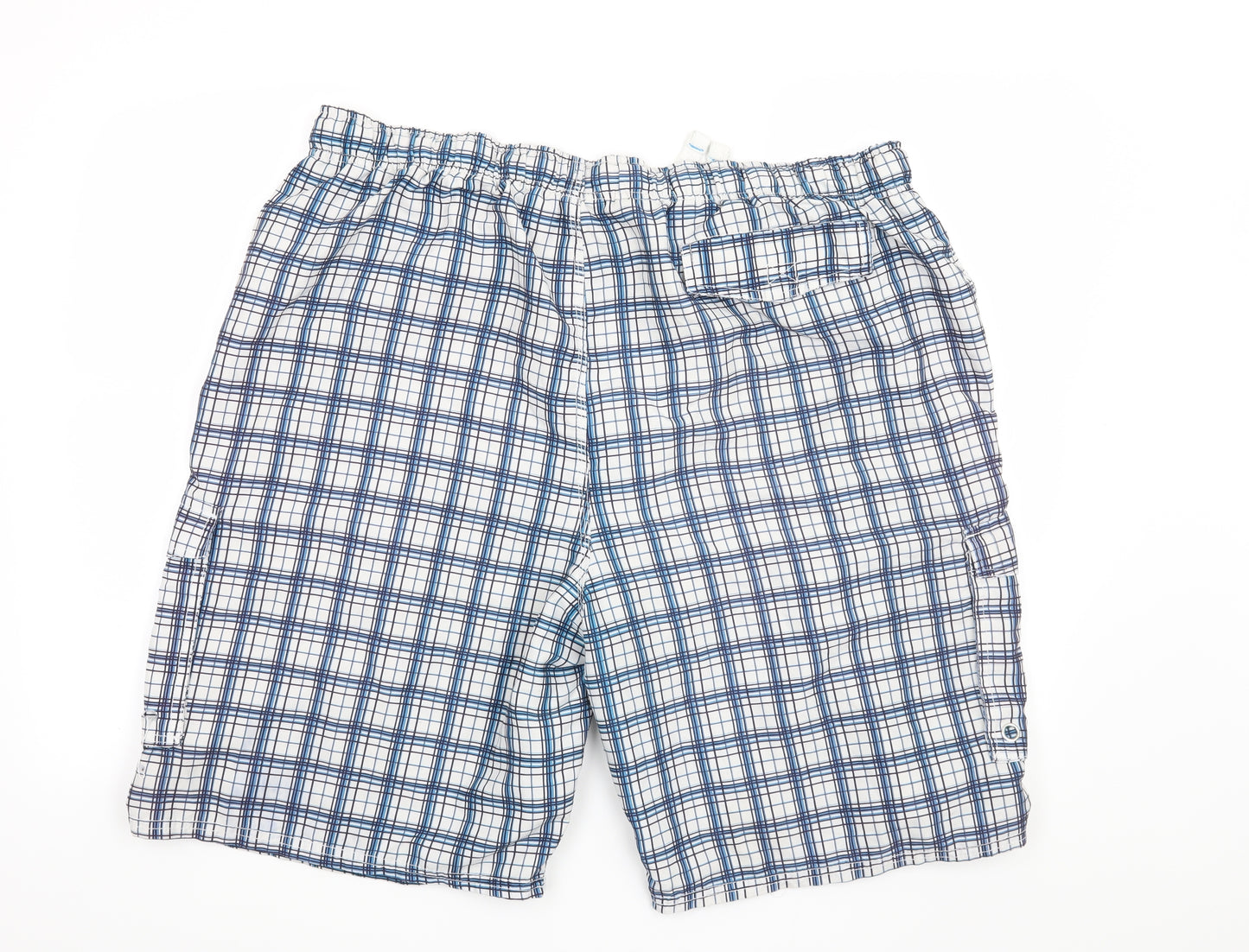 George Mens Blue Check  Bermuda Shorts Size 40 in