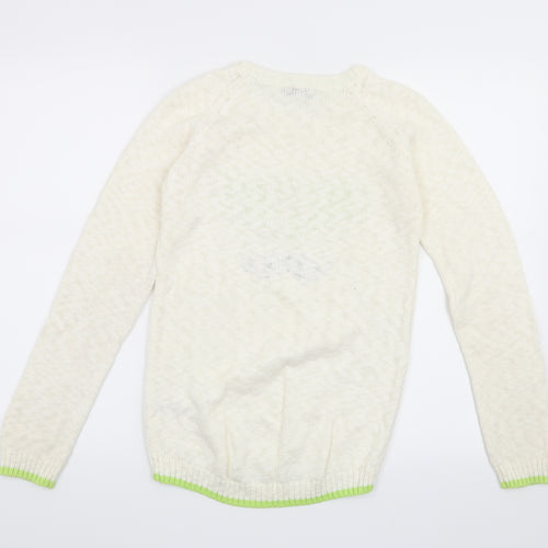 George Girls Beige   Pullover Jumper Size 12-13 Years  - Face