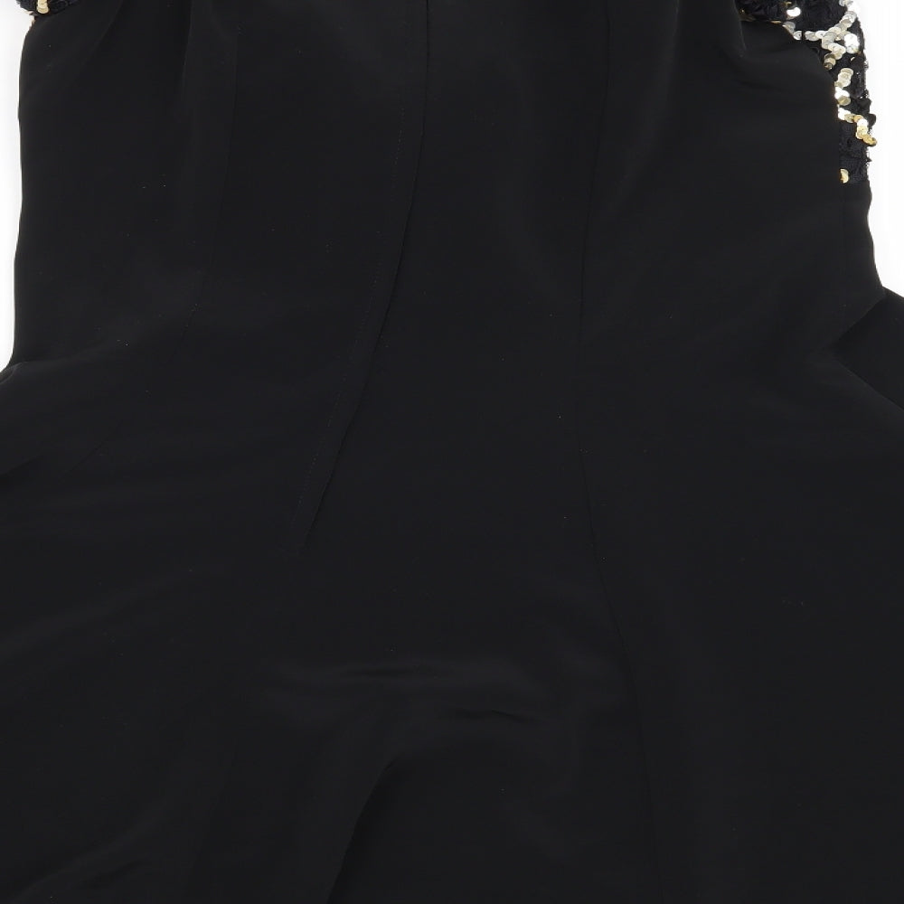 Dorothy Perkins Womens Black Geometric  Fit & Flare  Size 16