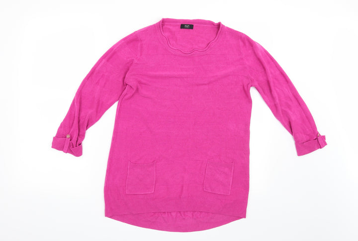 F&F Womens Pink Striped  Pullover Jumper Size 10