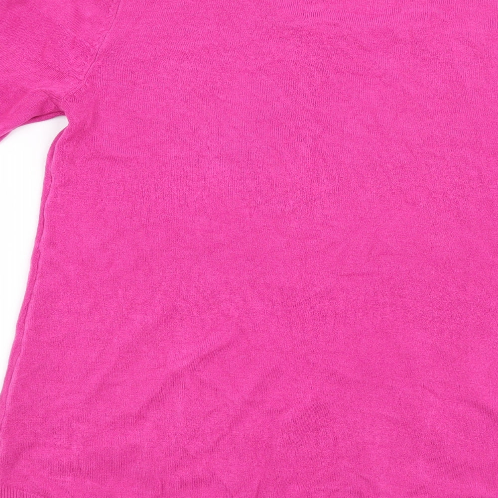 F&F Womens Pink Striped  Pullover Jumper Size 10