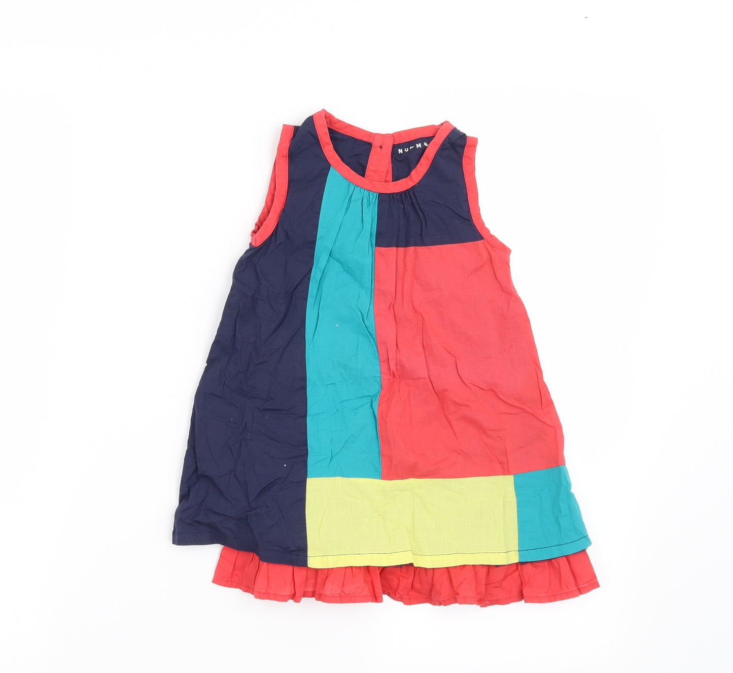 Nutmeg Girls Blue   Skater Dress  Size 2-3 Years