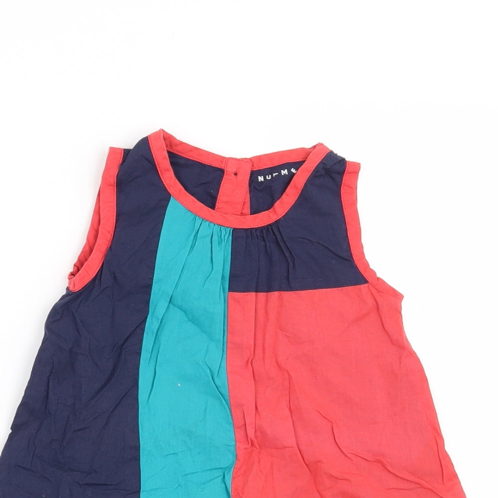 Nutmeg Girls Blue   Skater Dress  Size 2-3 Years