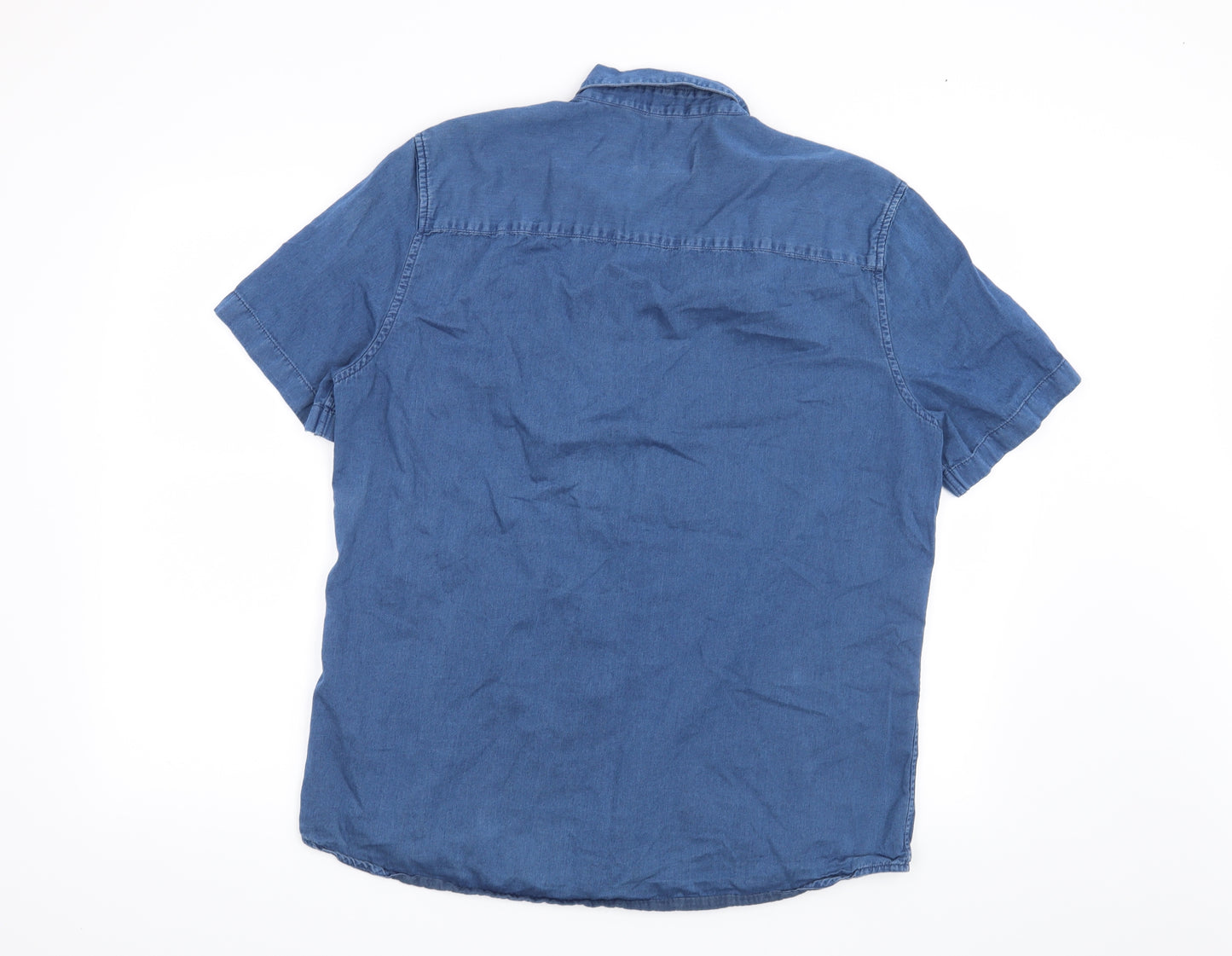 H&M Mens Blue    Button-Up Size L