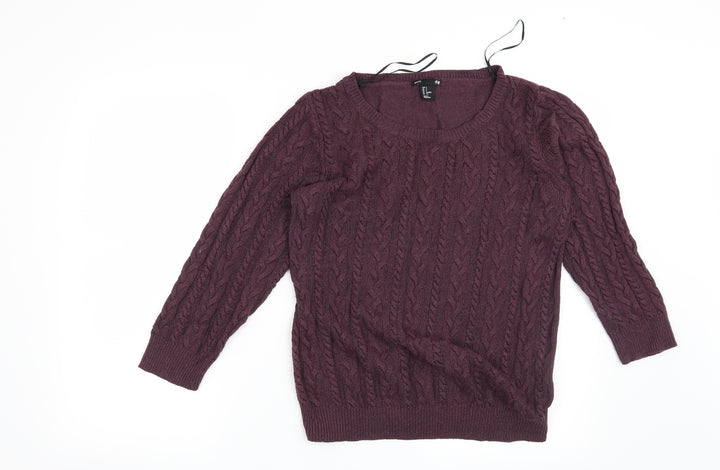 H&M Womens Purple Pullover Jumper Size S