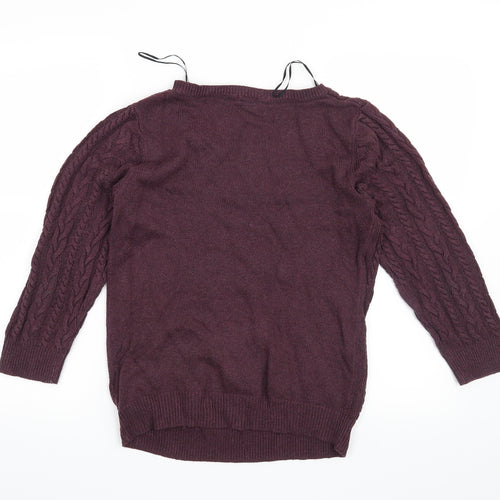 H&M Womens Purple   Pullover Jumper Size S