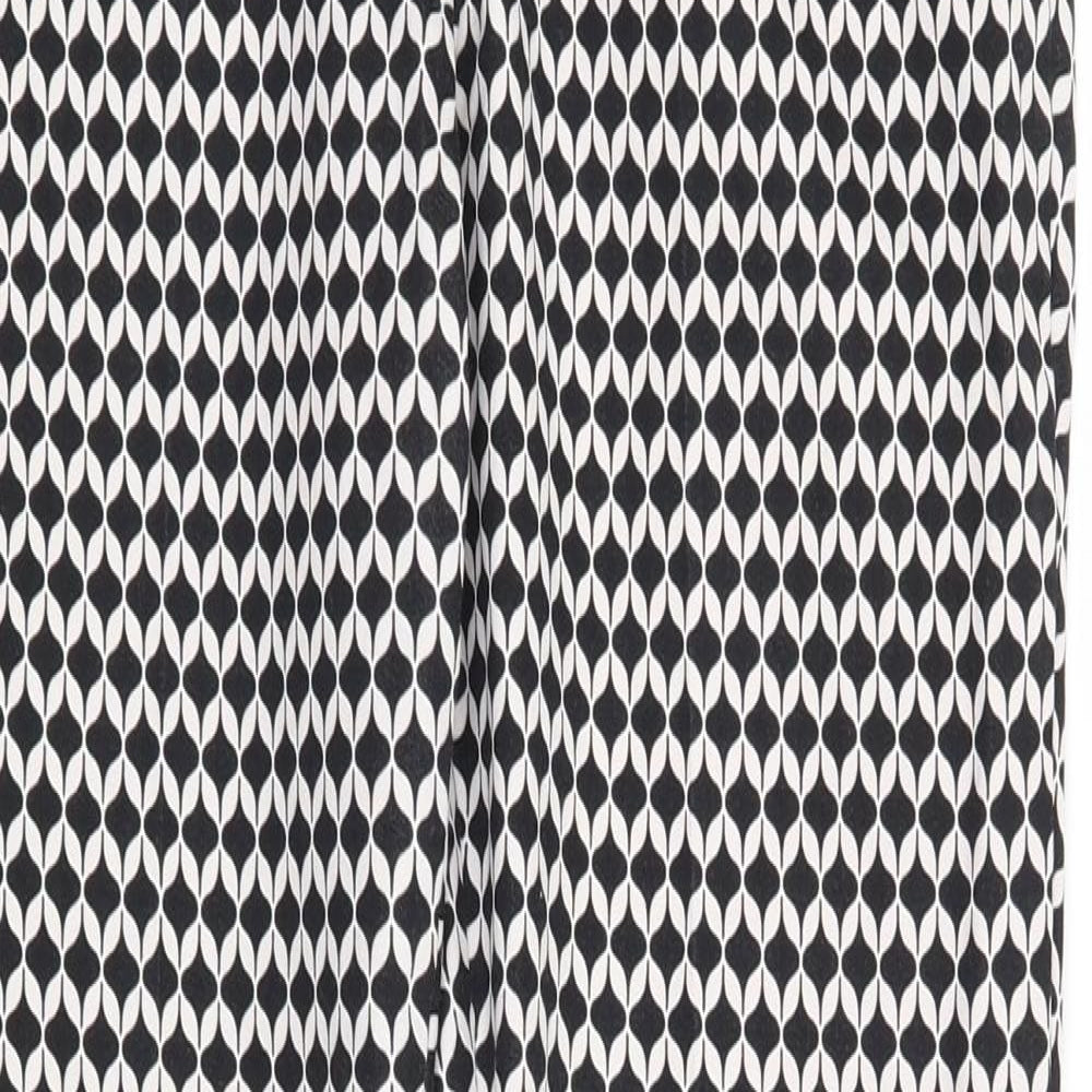 H&M Womens Black Geometric  Trousers  Size 10 L26 in