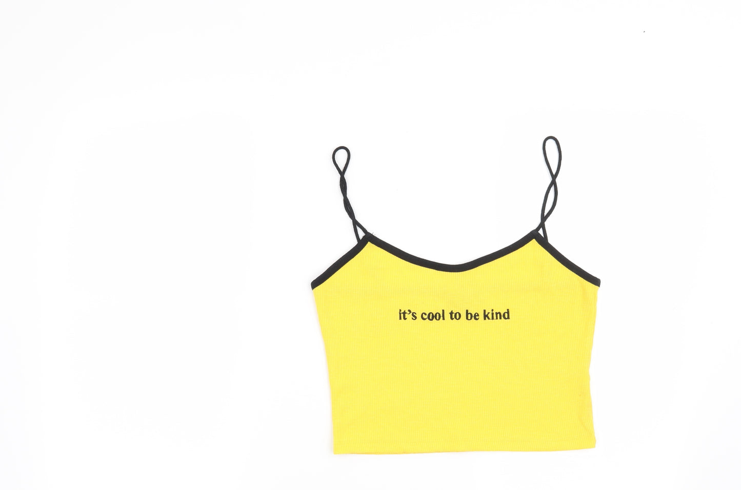 Topshop Womens Yellow   Basic T-Shirt Size 12  - It's cool to be kind