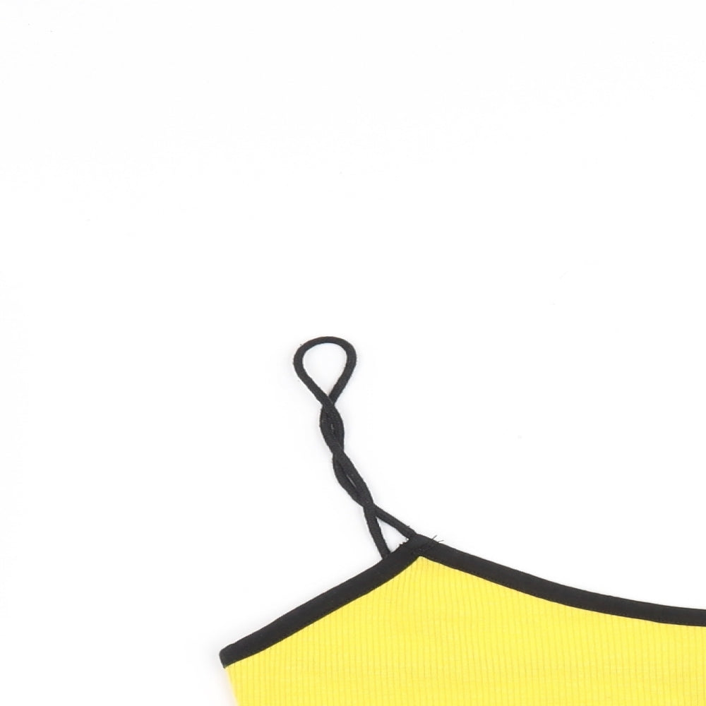 Topshop Womens Yellow   Basic T-Shirt Size 12  - It's cool to be kind