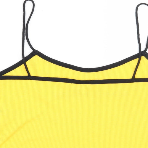 Topshop Womens Yellow   Basic T-Shirt Size 12  - It's cool to be kind