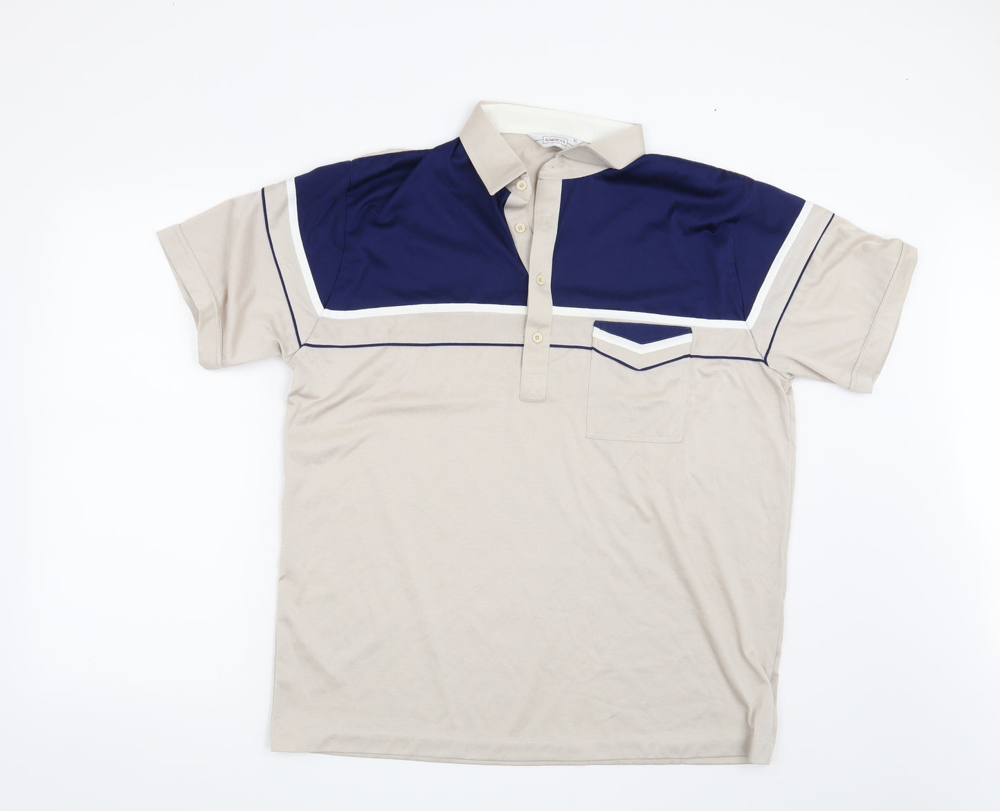 Preworn Mens Beige Striped   Polo Size XL