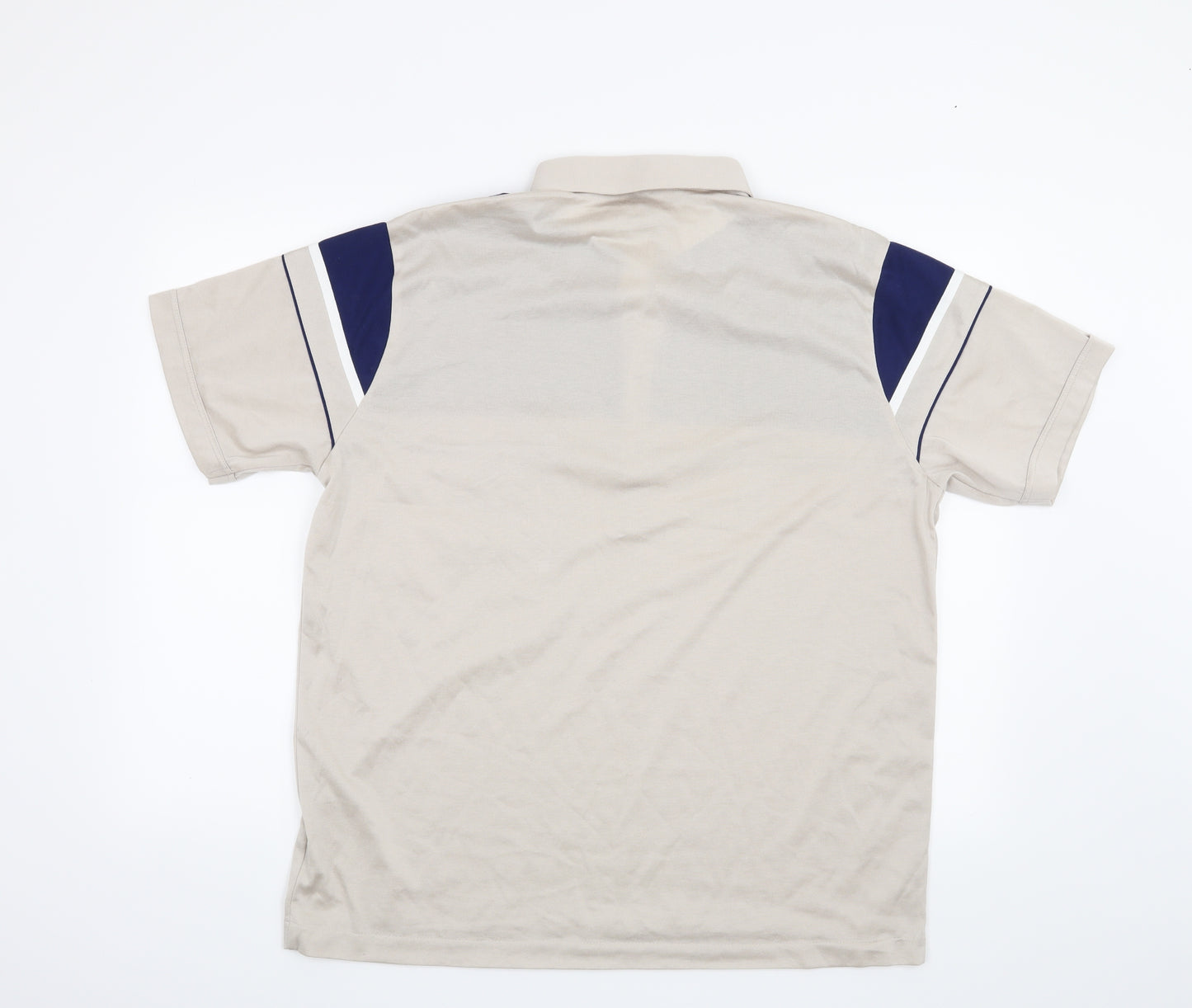 Preworn Mens Beige Striped   Polo Size XL