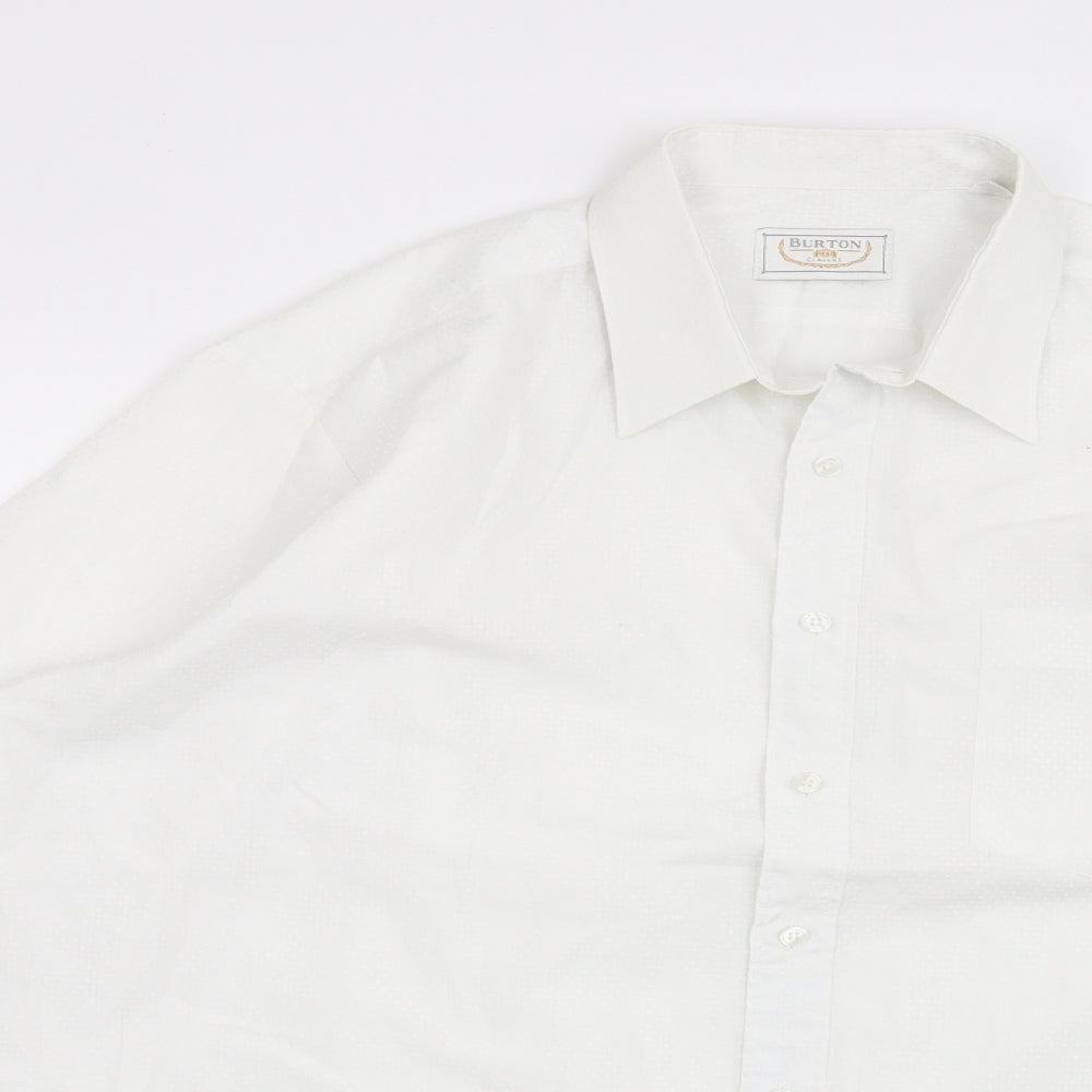 Burton Mens White    Dress Shirt Size 16.5