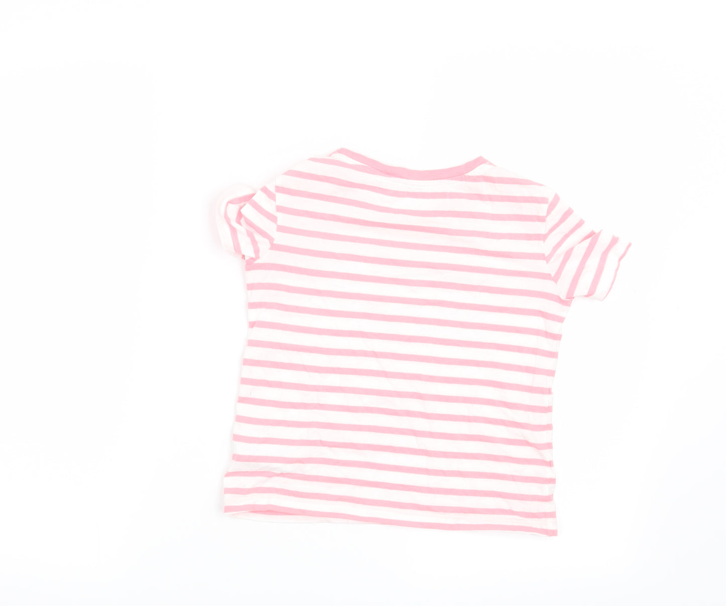 Gap Girls Pink Striped  Basic T-Shirt Size S