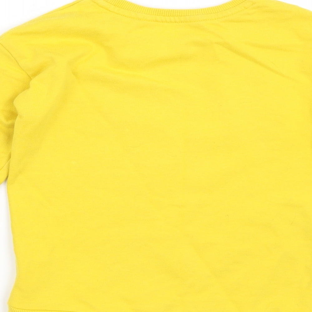 George Girls Yellow   Pullover Sweatshirt Size 6-7 Years  - Hey! Girl Power