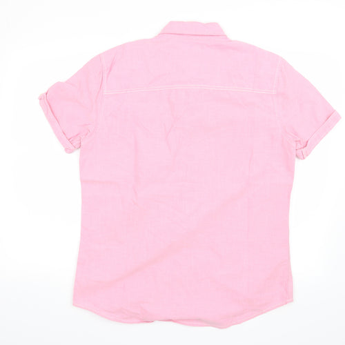 NEXT Mens Pink    Button-Up Size M