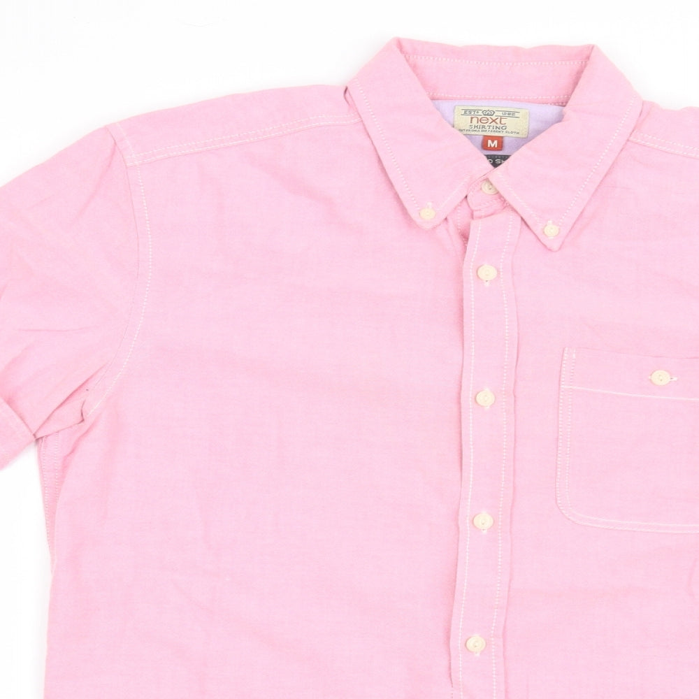 NEXT Mens Pink    Button-Up Size M