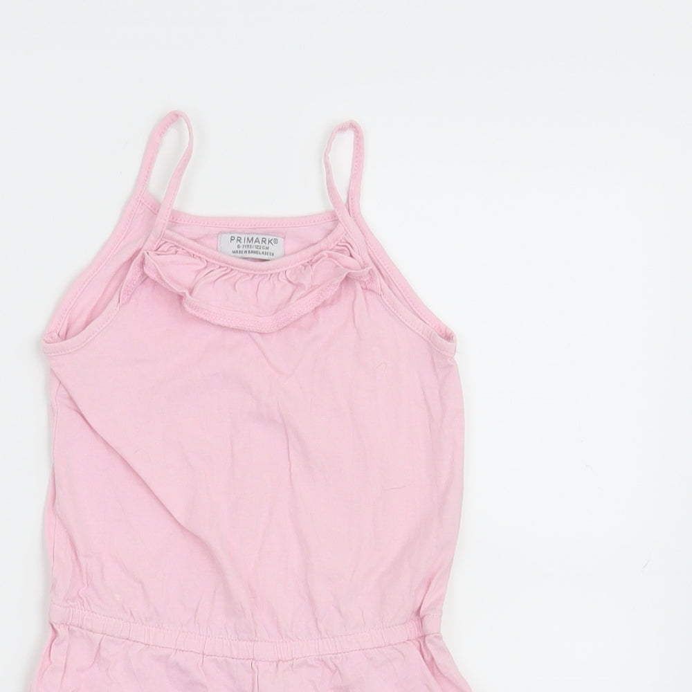 Primark Girls Pink   Playsuit One-Piece Size 6-7 Years