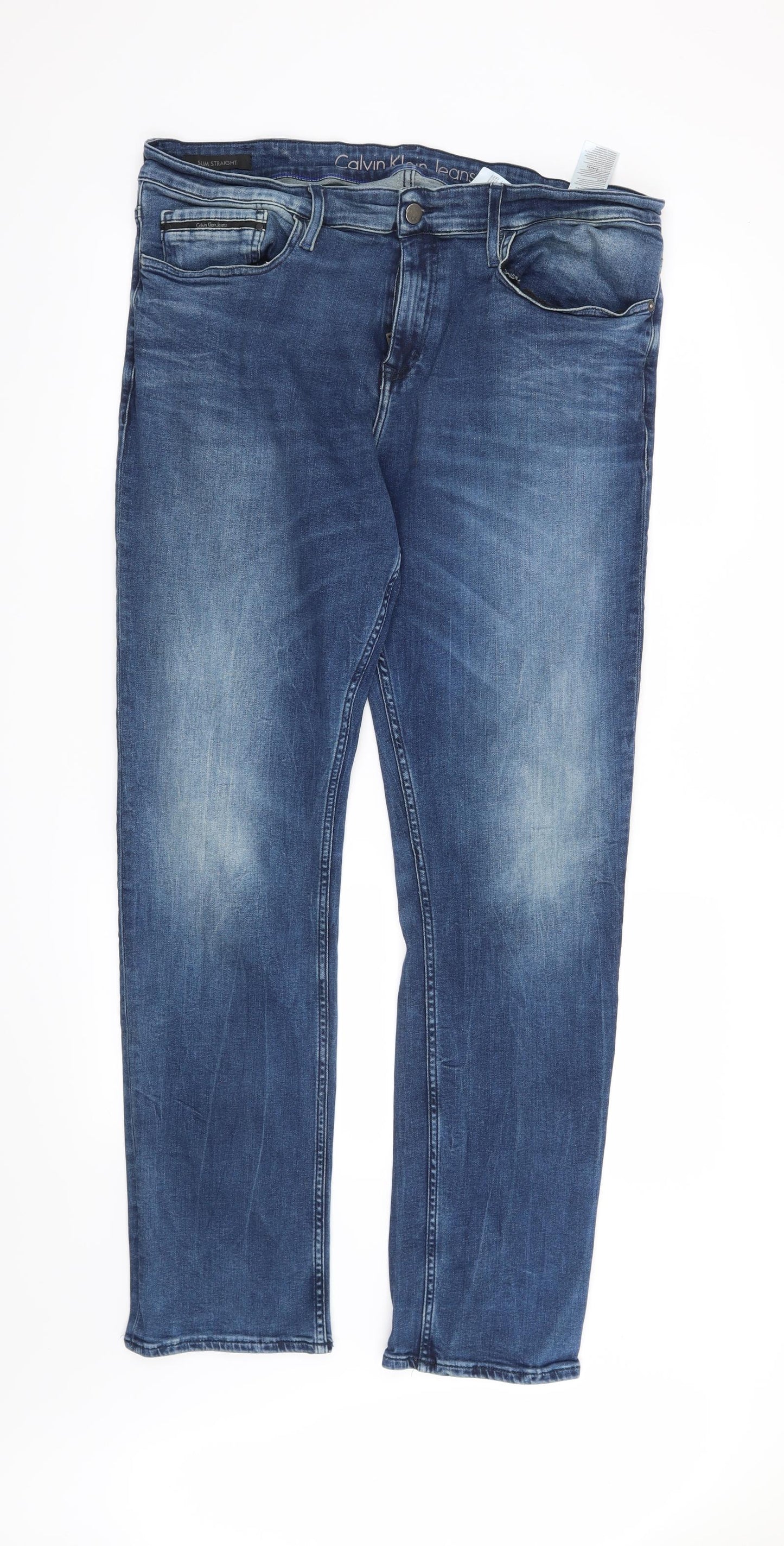 Calvin Klein Jeans Mens Blue   Straight Jeans Size 38 in L32 in