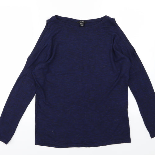 Amisu Womens Blue  Knit Pullover Jumper Size XS  - Cold shoulder
