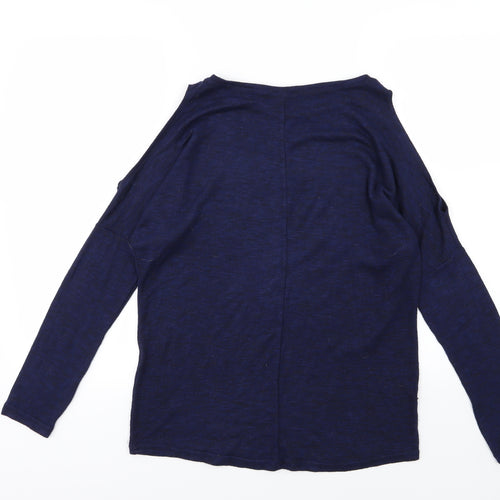 Amisu Womens Blue  Knit Pullover Jumper Size XS  - Cold shoulder