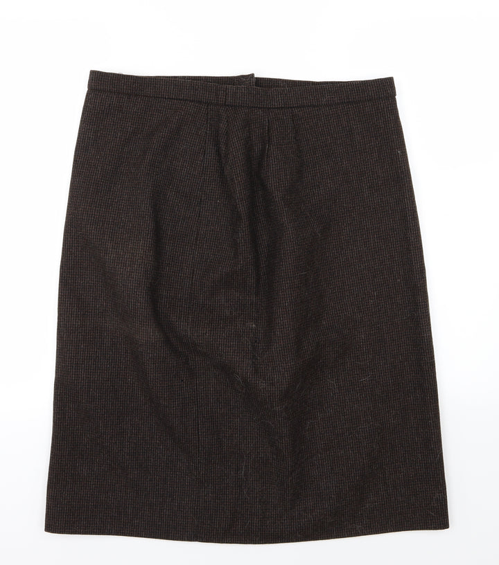 Preworn Womens Brown A-Line Skirt Size 34 in