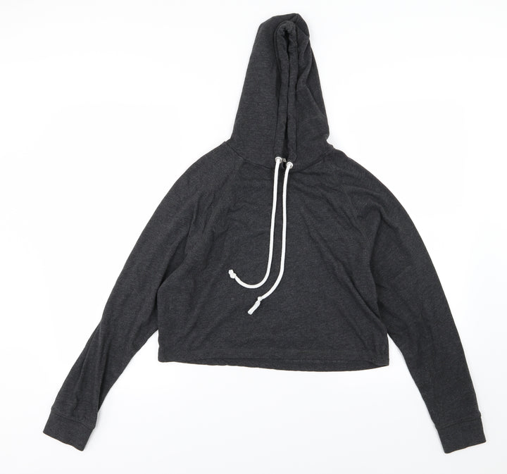 Divided by H&M Womens Grey  Jersey Pullover Hoodie Size S  - Cropped
