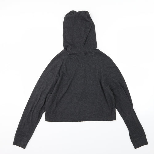 Divided by H&M Womens Grey  Jersey Pullover Hoodie Size S  - Cropped