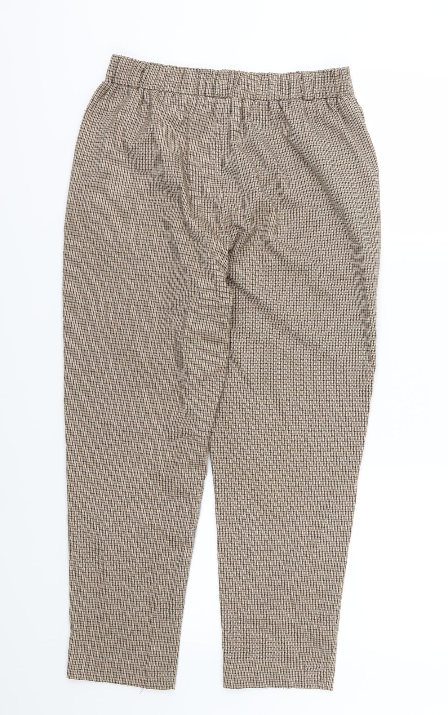 Stradivarius Womens Brown Houndstooth  Trousers  Size M L24 in