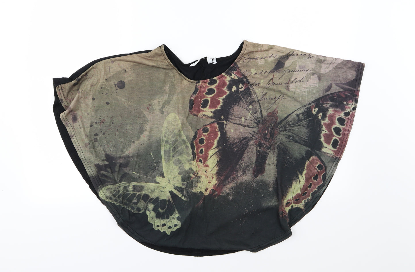 New Look Womens Black  Jersey Basic T-Shirt Size 12  - butterfly