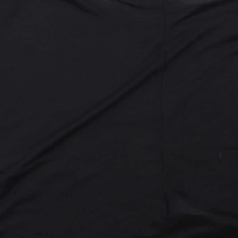 New Look Womens Black  Jersey Basic T-Shirt Size 12  - butterfly