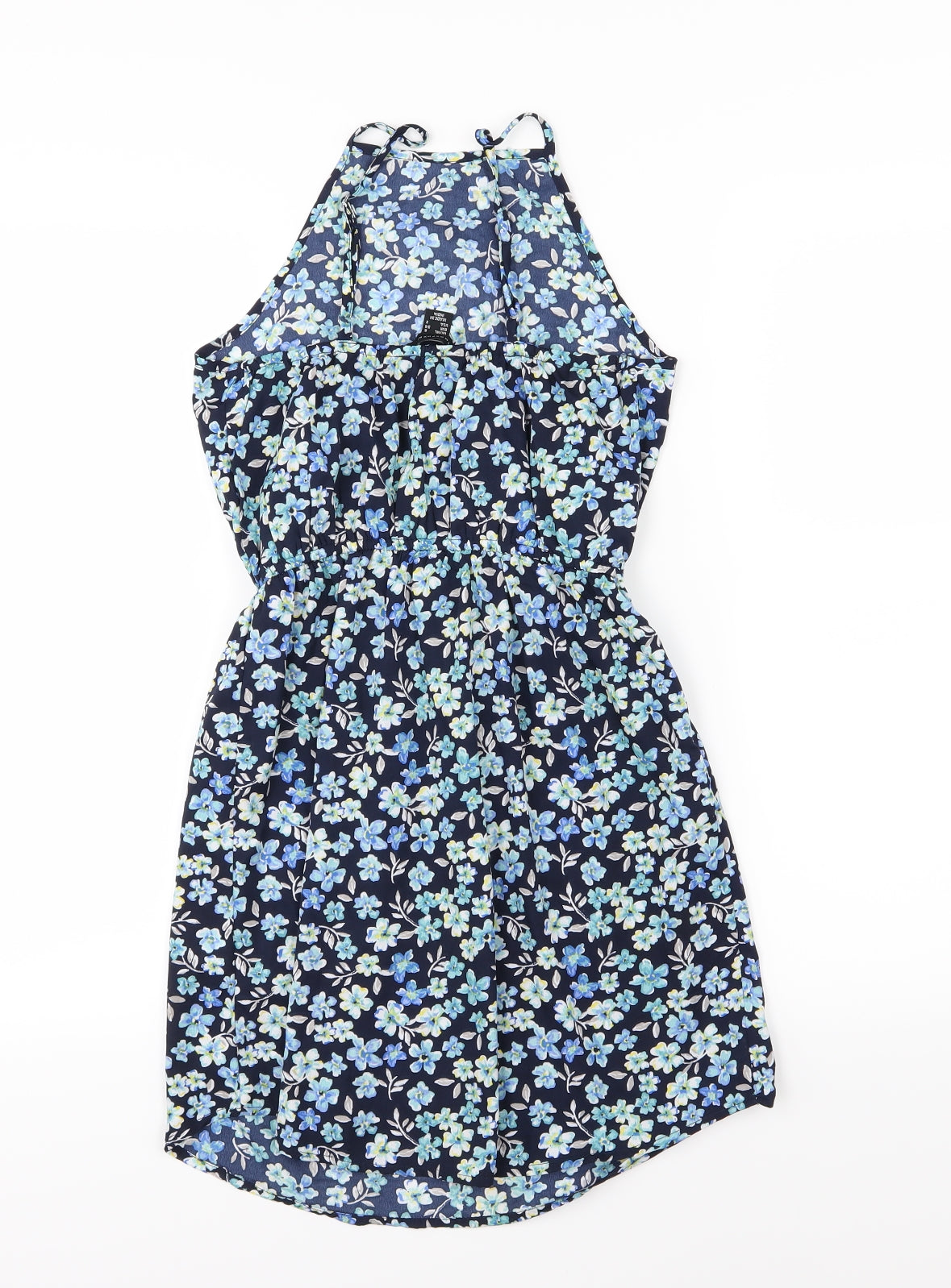 Primark Womens Blue Floral Chiffon A-Line  Size 6
