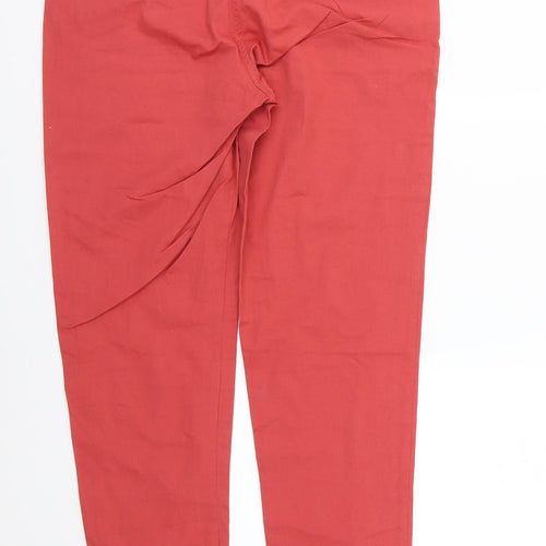 George Womens Red   Chino Trousers Size 12 L30 in