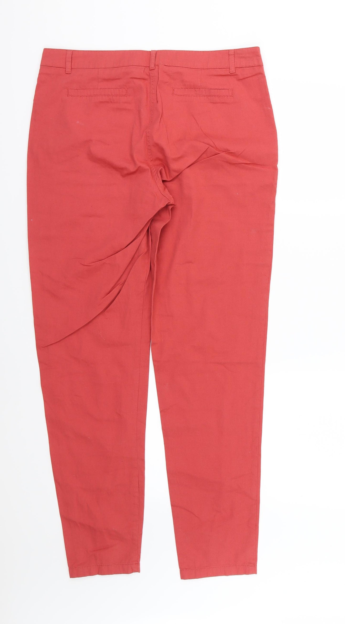 George Womens Red   Chino Trousers Size 12 L30 in