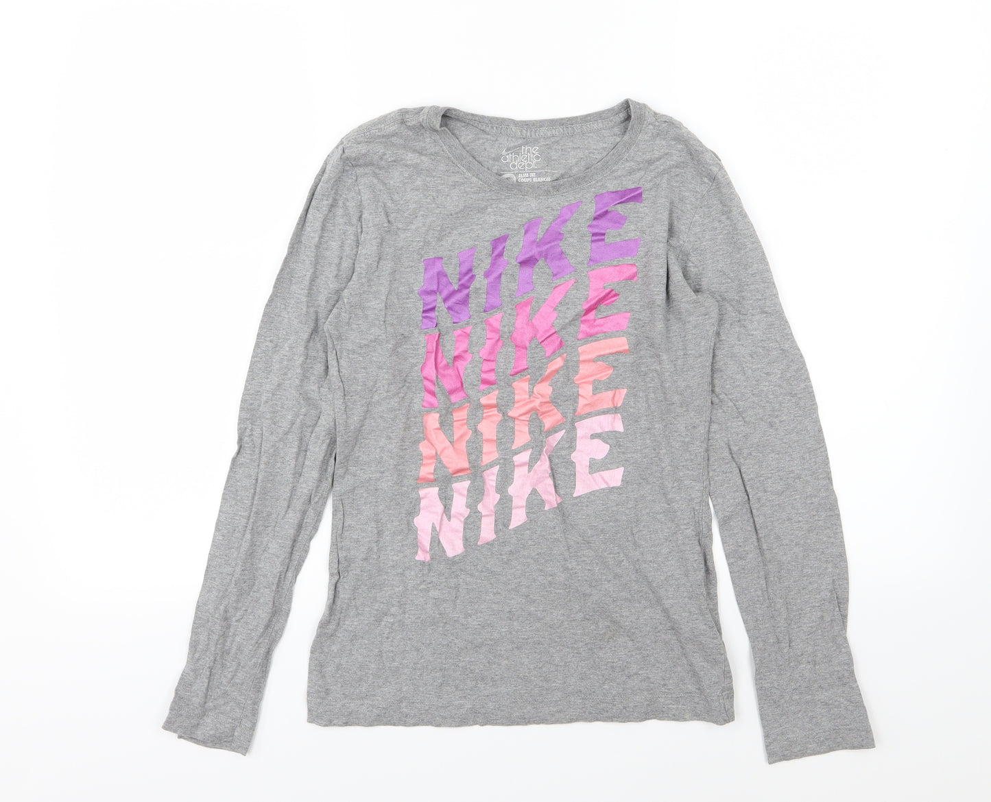 Nike Womens Grey  Jersey Basic T-Shirt Size S