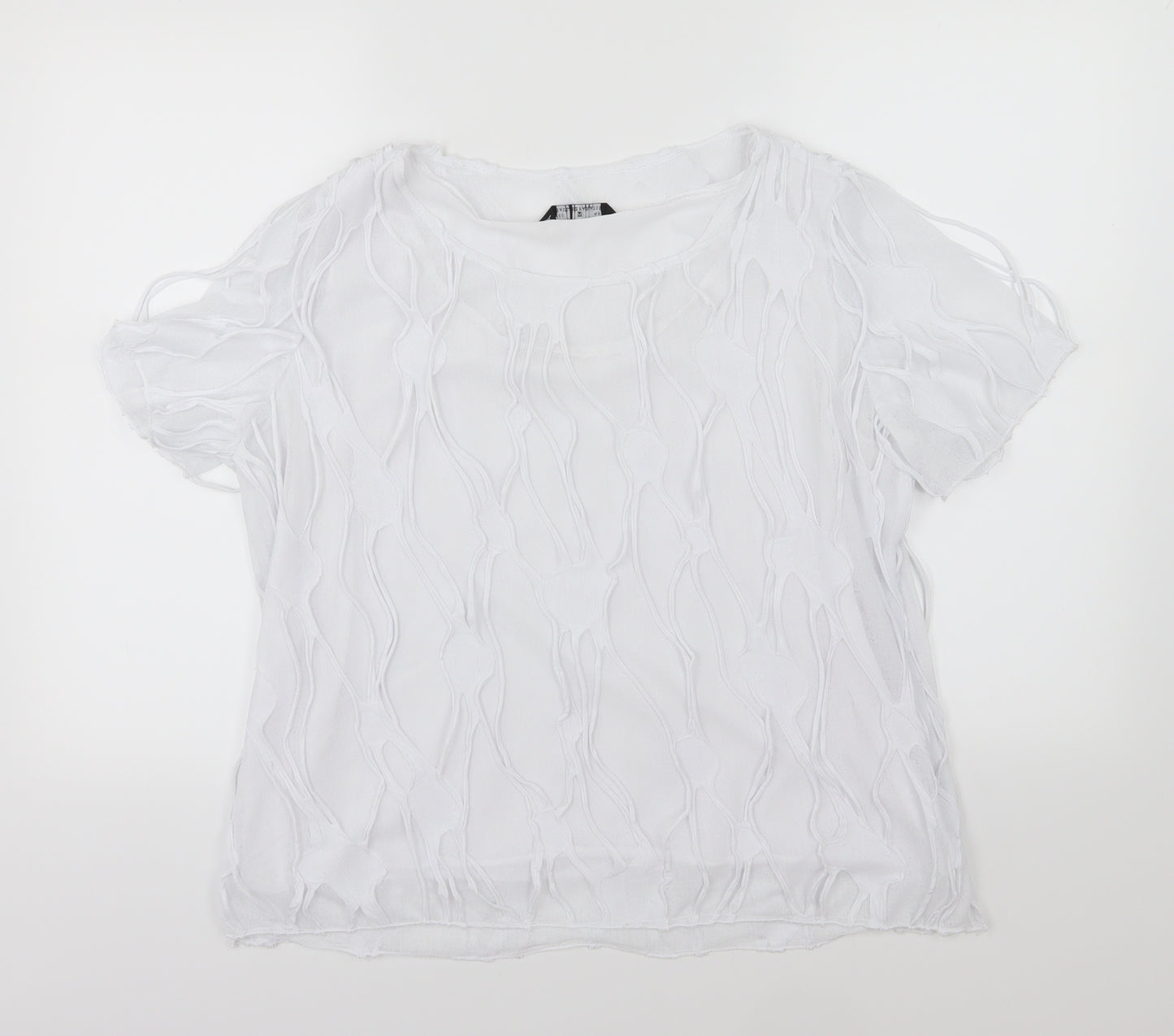 Paul Seperates Womens White  Jersey Basic T-Shirt Size 20