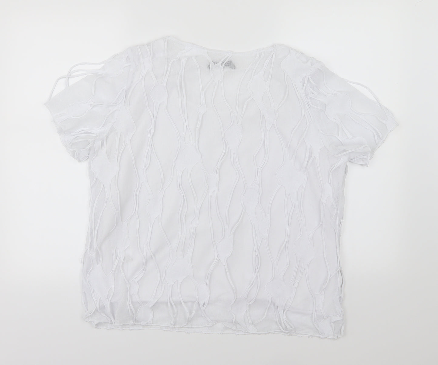 Paul Seperates Womens White  Jersey Basic T-Shirt Size 20
