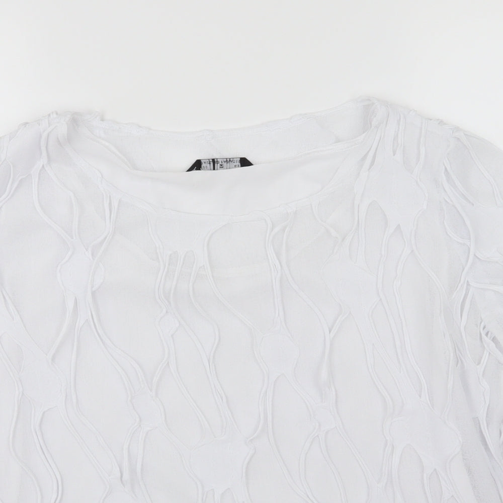 Paul Seperates Womens White  Jersey Basic T-Shirt Size 20