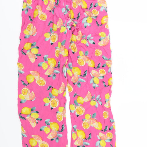 Primark Womens Pink  Jersey  Pyjama Pants Size XS  - Lemon