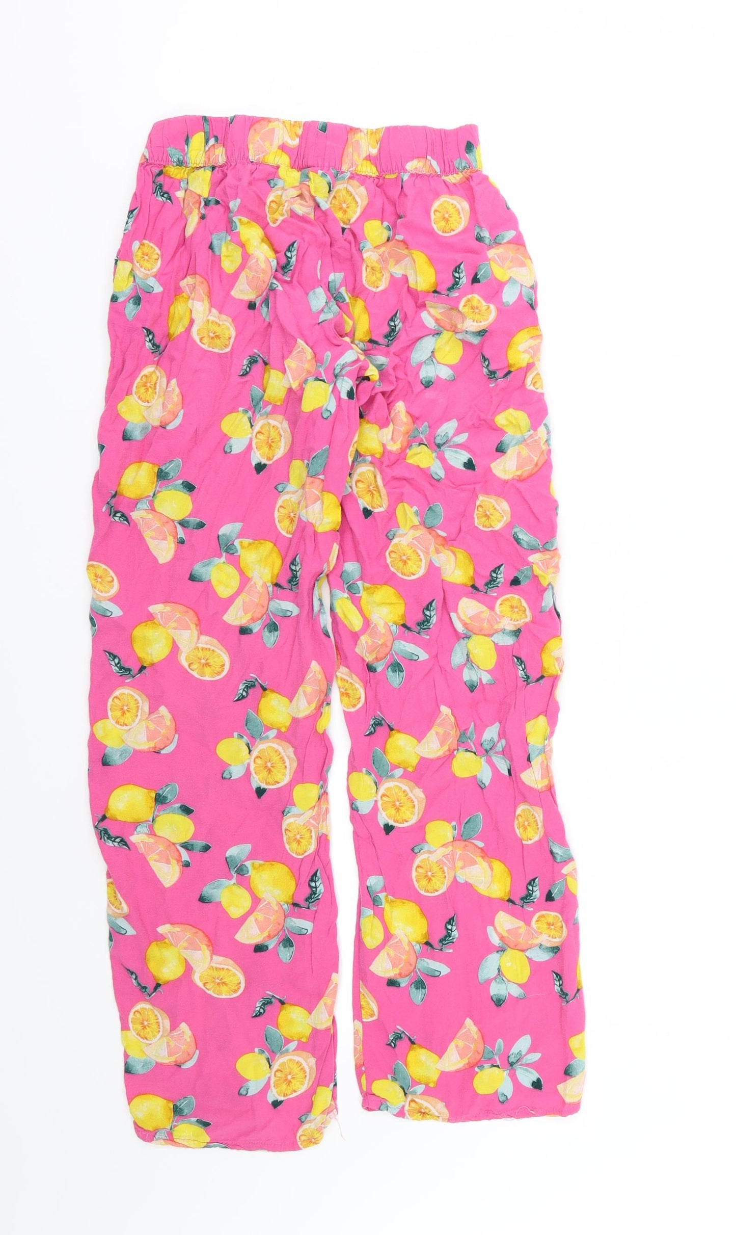 Primark Womens Pink  Jersey  Pyjama Pants Size XS  - Lemon