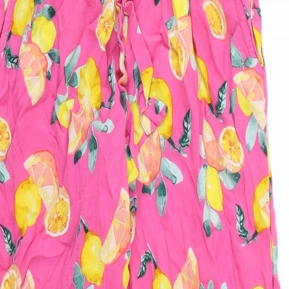 Primark Womens Pink  Jersey  Pyjama Pants Size XS  - Lemon